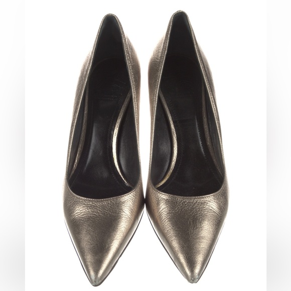 Burberry Metallic Gold/Pewter Point Toe Pumps - Picture 8 of 12